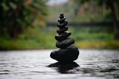 A pile of zen rocks icon